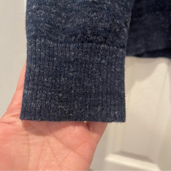 Michael Kors 1/4 Zip Pullover Sweater Men’s Med Navy Cotton Wool Preppy Classic - Picture 4 of 9